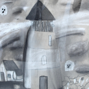 Myra-Kalantri_Ghosty-Ghost-Lighthouse-Art-Classes-Cordovan-Student-Art-Show