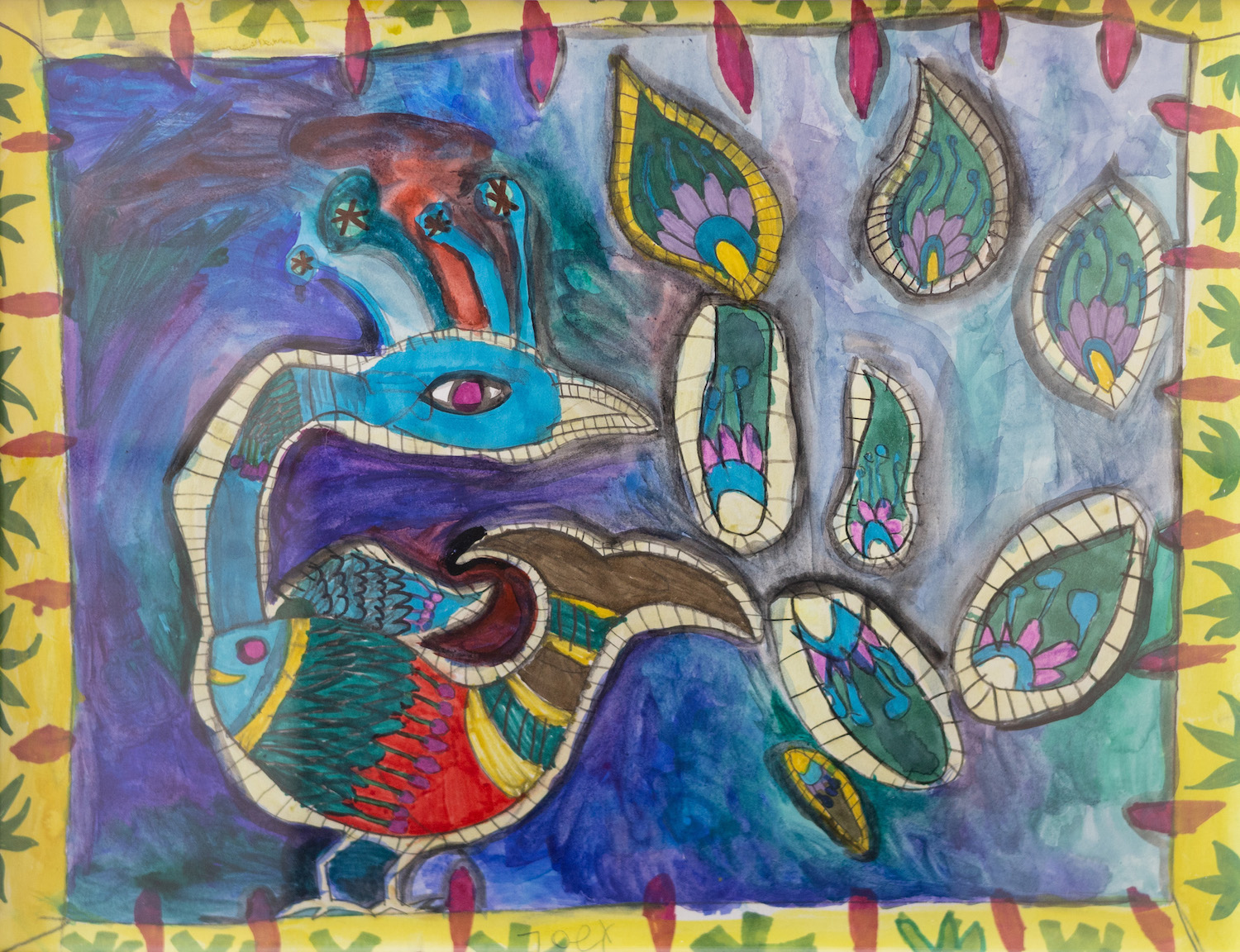 Zoey-Grimshaw_Indian-Peacock_1st-Place_050721_cordovan_art-show_submissions-11