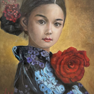 Ardelle-Fisher_Girl-with-Red-Flower_2nd