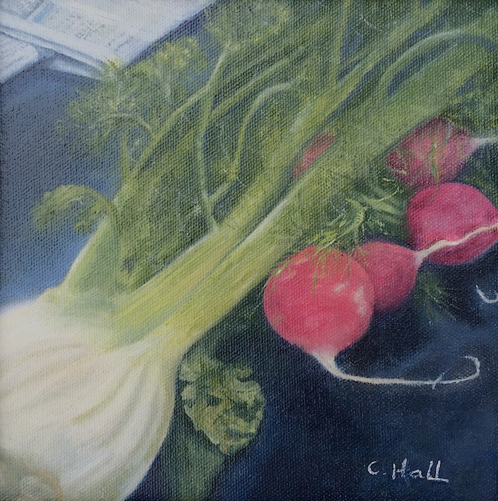 Christine Hall_Fennell and Radish_Honorable Mention_Adult Division_Cordovan Art School Student Show May 2015.jpg