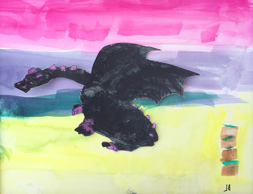 Luke Bogan_Minecraft Dragon_Honorable Mention_6-8_Cordovan Art School Student Show May 2015.jpg