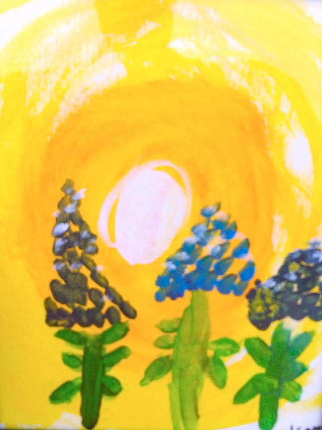 Isaac Gilbert_Sunrise of the BlueBonnets_2nd Place_6-8_Cordovan Art School Student Show May 2015.jpg