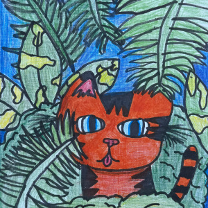 Best-in-Show-Sasha-Ferrarrella-6-8-Cat-in-Forest