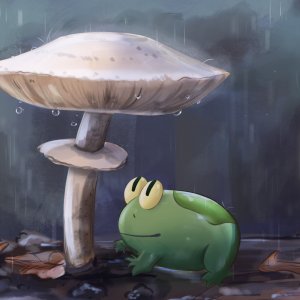 frog-mushroom