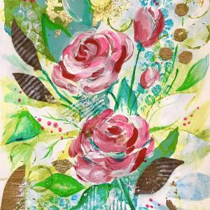 Mixed-Media-Roses