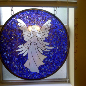 Angel in the night sky mosaic