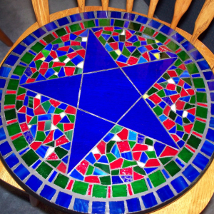 lazy susan blue, red, green