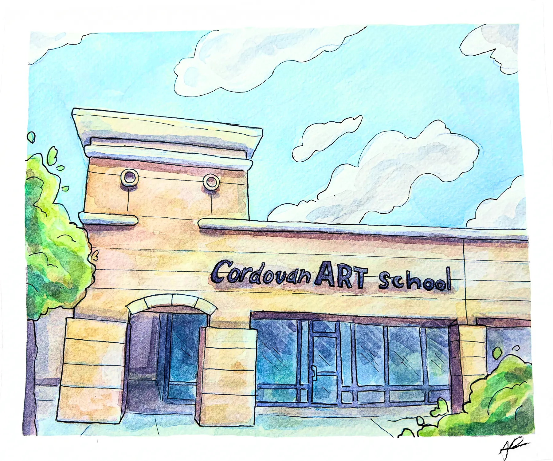 Sugar Land Drawing Front of Building