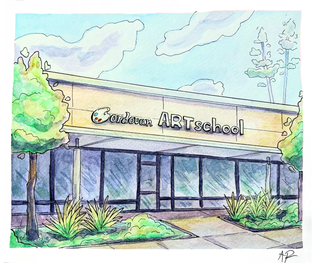 The Woodlands Drawing Front of Building