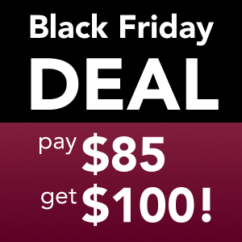 Pay $85, Get $100 Gift Card: Black Friday Sale (no limit)