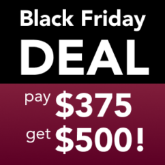Pay $375, Get $500 Gift Card: Black Friday Sale (limit: 3)